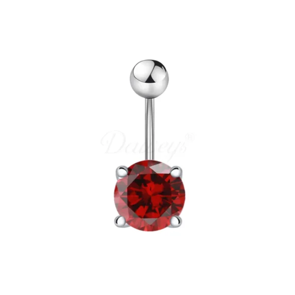 Daweys DS5014 Navel Ring Crystal Gemstone Surgical Steel Belly Barbell Piercing Jewelry - Image 5