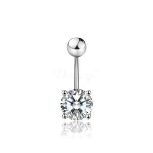 Daweys DS5014 Navel Ring Crystal Gemstone Surgical Steel Belly Barbell Piercing Jewelry