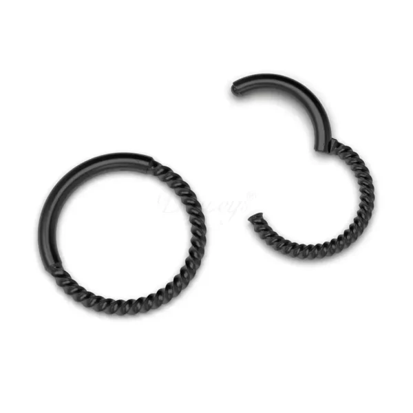 Daweys DS5976 Nose Hoop Closure Ring Stylish Twisted Design in Multiple Colors - Image 3