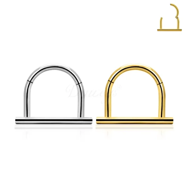 Daweys DS5977 Locking Closure Hoop Nose Ring Secure and Stylish Piercing Jewelry