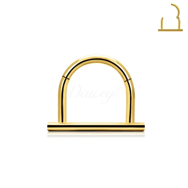 Daweys DS5977 Locking Closure Hoop Nose Ring Secure and Stylish Piercing Jewelry - Image 2