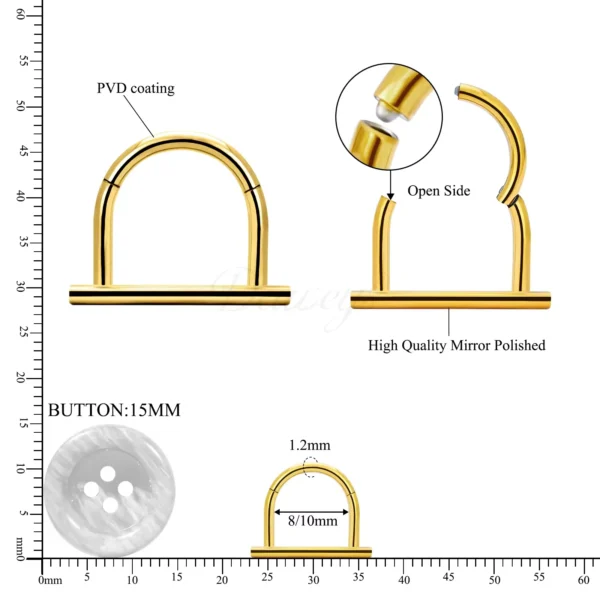 Daweys DS5977 Locking Closure Hoop Nose Ring Secure and Stylish Piercing Jewelry - Image 4