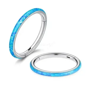 Daweys DS6043 G23 Opal Earrings Stainless Steel Nose Ring Ear Hoop Nose Hoop Piercing