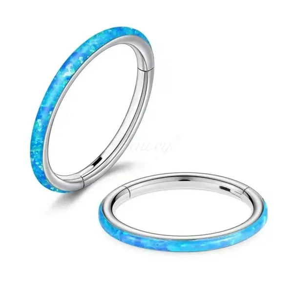 Daweys DS6043 G23 Opal Earrings Stainless Steel Nose Ring Ear Hoop Nose Hoop Piercing