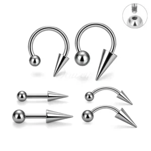 Daweys DS7011 External Thread F136 Titanium Labret Nose Ring – Durable and Stylish Piercing Jewelry