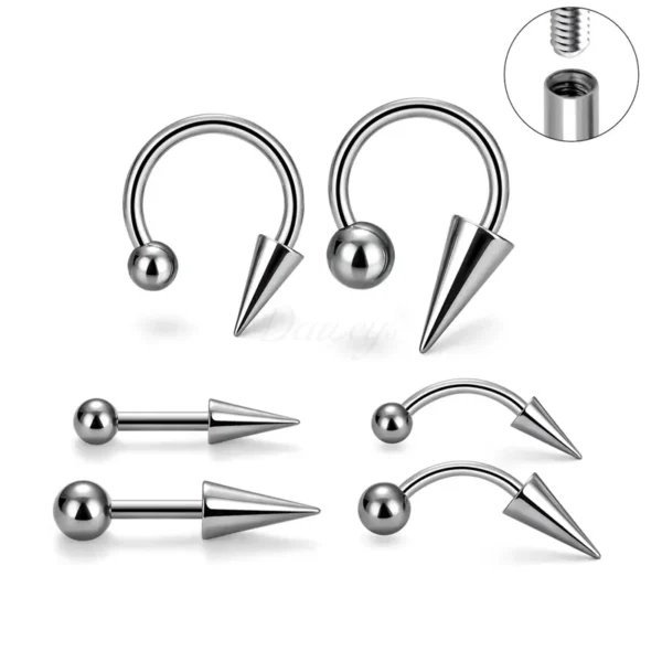Daweys DS7012 Internal Thread F136 Titanium Piercing – Stylish and Durable Body Jewelry