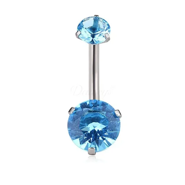 Daweys DS5030 G23 Titanium Belly Button Rings With Fashionable Zircon Embellishment New Trendy Piercing - Immagine 3